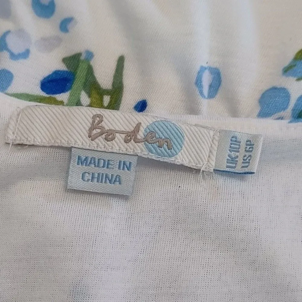 Boden Floral Print Flutter Sleeve Dress - Picture 5 of 15